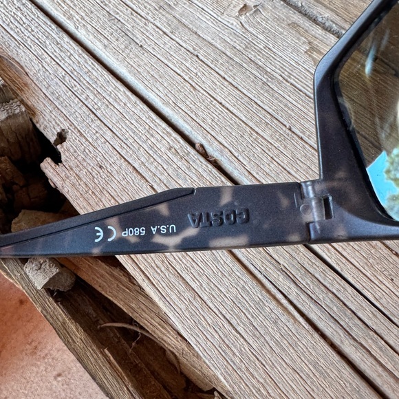 Costa Matte Black Sunglasses with Blue/Purple Mirrored Lenses - Picture 5 of 6